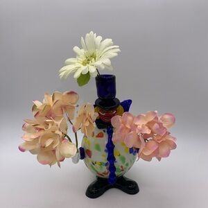 Murano Italy Hand Blown Art RARE Unique Vintage Glass Clown 9.5” Tall Sculpture
